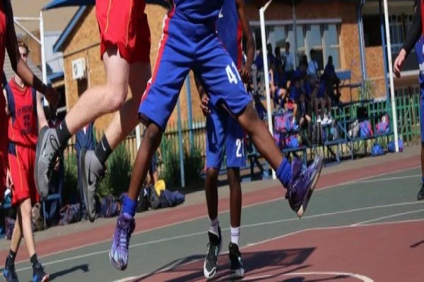 basketball player blocking shot